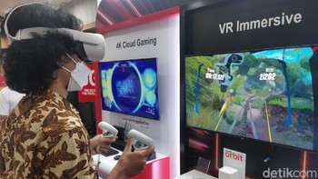 Permainan menggunakan jaringan 5G lebih menghasilkan gambar yang halus dan tidak ada keterlambatan suara dan gambar. (Foto: Aisyah Kamaliah/detikcom)