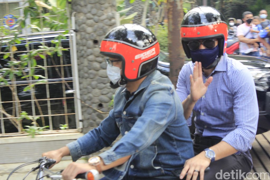 AHY dan Ridwan Kamil bertemu di Bandung sambil boncengan