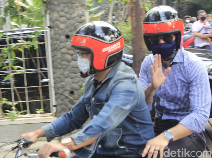 AHY dan Ridwan Kamil bertemu di Bandung sambil boncengan