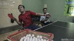 Aksi Latihan Atlet Tenis Meja Jelang Peparnas