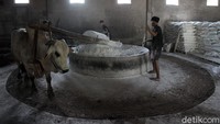 Dari dulu, mereka selalu menggunakan bantuan sapi saat menggeling adonan mie. Hal itu pula diakuinya untuk menjaga cita rasa yang telah ada sejak lama.