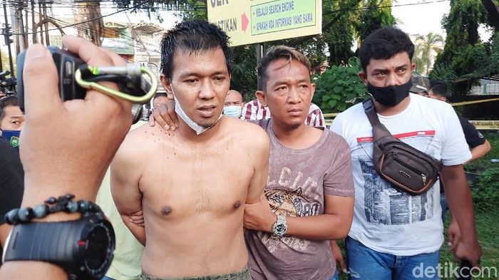 Olah TKP penusuk polantas Palembang (Prima/detikcom)