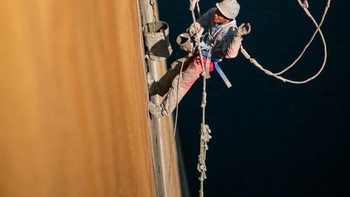 Ketika pembangunannya selesai, bangunan ini menjadi proyek PLTA terbesar kedua setelah Bendungan Tiga Ngarai (Three Gorges Dam) yang juga dibangun di China. Foto: Xinhua via Global Times