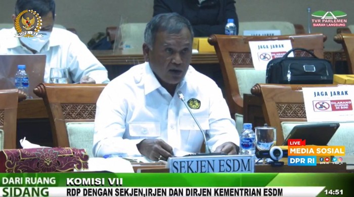 Sekretaris Jenderal ESDM Ego Syahrial anggarkan pagu Rp 5,04 T di 2022