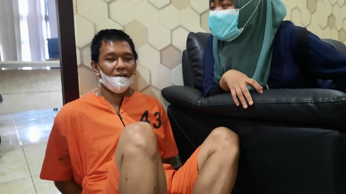 MI terduga penusuk polisi di Palembang (M Syahbana-detikcom)