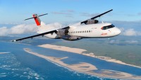 Garuda Indonesia juga tercatat memiliki 13 unit pesawat asal pabrikan ATR, yaitu ATR 72-600. Pesawat dengan mesin baling-baling atau propeler ini, dapat menampung hingga 70 penumpang. Foto: ATR