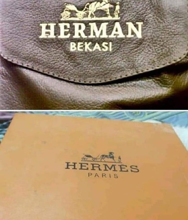 Yang satu buatan Paris, yang satu lagi buatan Bekasi. Ada-ada saja memang idenya, sungguh terlalu kreatif. Foto: Instagram/@rakyat_plus_62