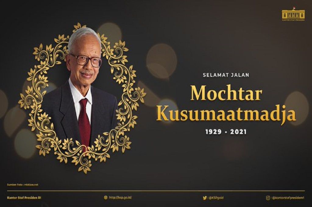 Mochtar Kusumaatmadja menjadi menteri luar negeri di periode 1978-1988. (@KSPgoid)