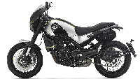 Tampak samping Benelli Leoncino 500 Sport ini, terlihat masih menggunakan mesin 500cc 2 silinder yang sama dengan yang digunakan oleh Leoncino 500 untuk pasar Indonesia. Selain itu, kaki-kaki serta rangka yang digunakan pun sama persis dengan model Leoncino 500 standar Foto: Benelli China