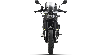 Tampak depan, hadirnya fairing atau fly screen membuat konsep Cafe Racer di motor ini terasa sangat kuat. Selain itu, tampilan seperti ini juga membuat kesan retro semakin kental di Leoncino 500 Sport  ini Foto: Benelli China