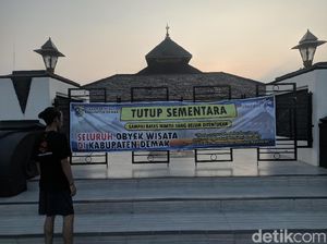 Demak Zona Merah Covid-19, Destinasi Wisata Ditutup Termasuk Masjid Agung