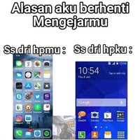 Jangan sedih yuk, masih bagus kamu punya HP, daripada nggak punya sama sekali kan? Jadi nggak usah malu karena HP doi lebih keren darimu. Foto: Instagram.com/deritasosmed