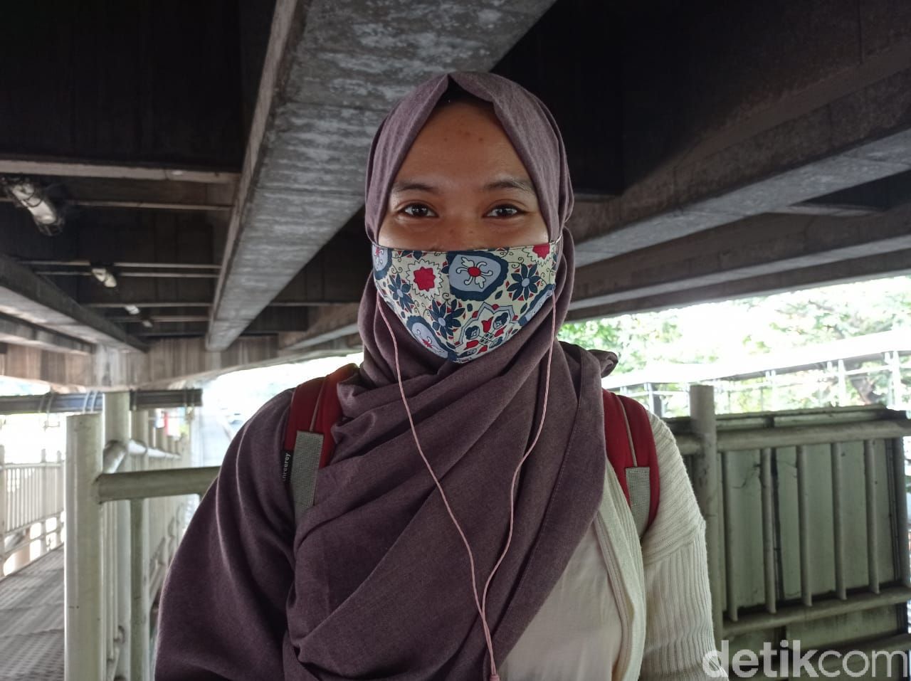 Pedestrian di trotoar Halte Kayu Putih, Rawasari, Jakarta Pusat. (Wilda Hayatun Nufus/detikcom)