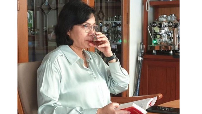 Sri Mulyani Menikmati Kopi Anaerob Spesial Buatan Barista Pribadi