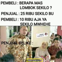 Disaat emak-emak melakukan penawaran sadis yang tak masuk akal, disitulah kesabaran penjualnya diuji. Foto: Instagram/@receh.id