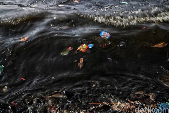 Pekerja Dinas Lingkungan Hidup membersihkan Pantai Cilincing di Jakarta, Selasa (8/6/2021). Pada 8 Juni diperingati sebagai Hari Laut Sedunia, peringatan ini dilakukan sebagai bentuk perhatian akan pentingnya ekosistem laut yang selama ini menjadi sumber daya yang dibutuhkan manusia.