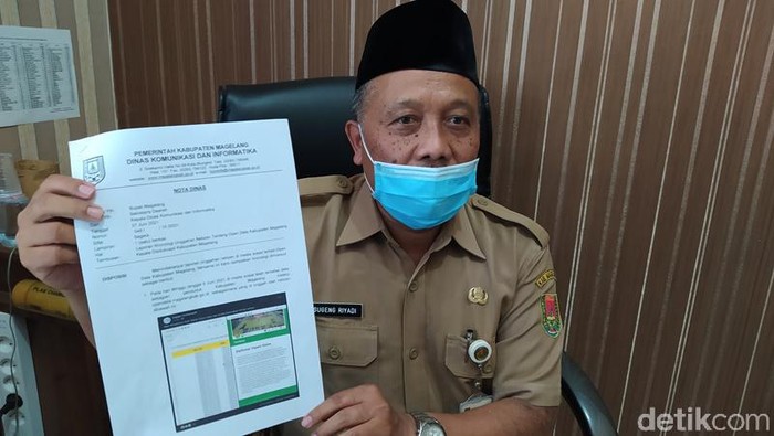 Kepala Bidang Aplikasi Informatika dan Statistik, Diskominfo Kabupaten Magelang, Sugeng Riyadi, Selasa (8/6/2021).