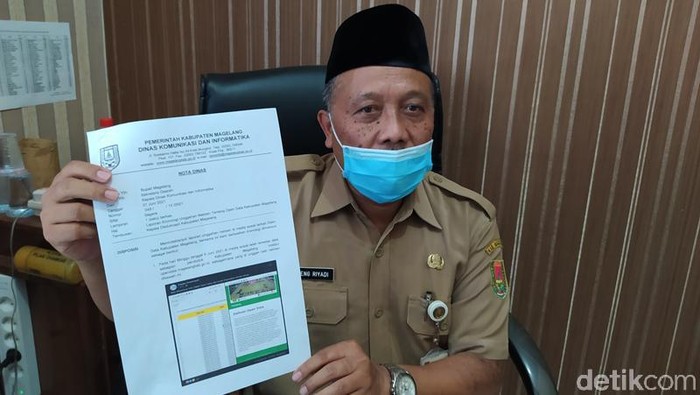 Kepala Bidang Aplikasi Informatika dan Statistik, Diskominfo Kabupaten Magelang, Sugeng Riyadi, Selasa (8/6/2021).