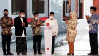 Wakil Presiden Ma’ruf Amin meresmikan 1.014 Balai Latihan Kerja (BLK) Komunitas Tahun 2020 dalam acara Rembuk Nasional Vokasi dan Kewirausahaan di Pondok Pesantren Cipasung, Tasikmalaya, Provinsi Jawa Barat, Selasa (8/6/2021).