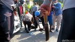 Penampakan Pria Bergolok yang Ngamuk di Mapolresta Yogyakarta