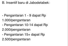 Perubahan Insentif Gojek Perubahan Insentif Gojek