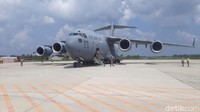 Saat ini baru C-17 saja, tanggal 11 nanti pesawat tempur Amerika dan Skadron III Iswahyudi, Madiun baru sampai untuk pembukaan tanggal 14 (Juni), kata Letkol Zukri. (Dok Kapentak Lanud RSN)