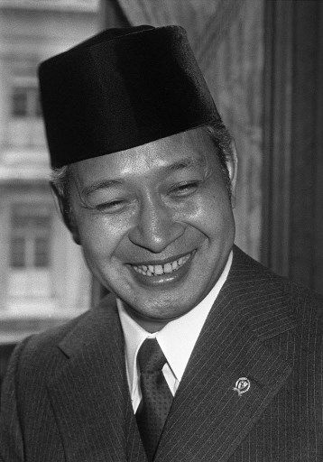 Potret Presiden Soeharto saat menjabat sebagai presiden pada 1970an.