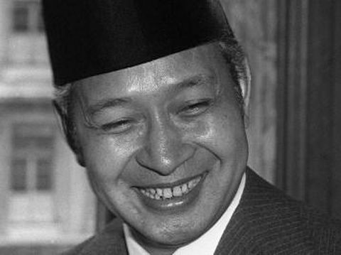 Potret Presiden Soeharto saat menjabat sebagai presiden pada 1970an.