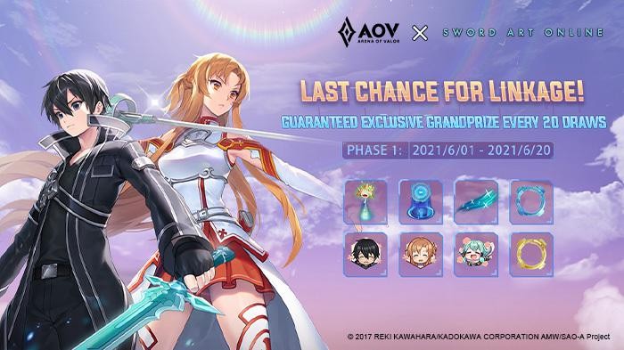 Dapatkan Item Spesial Kolaborasi Arena of Valor X Sword Art Online