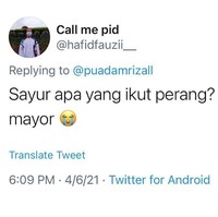 Sayur mayur kali ah... Ah, sudahlah bikin males komentar tapi pengin ngakak.. Foto: Twitter/@hafidfauzii_