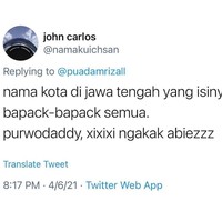 Ya nggak gitu konsepnya sih.. Terus kalau kota yang isinya emak-emak semua ada nggak? Foto: Twitter/@namakuichsan