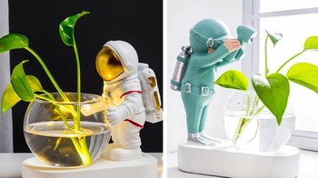 Pot bunga astronot. Foto: Brightside