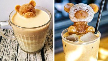 Gemasnya cetakan es batu bergambar beruang. Foto: Brightside