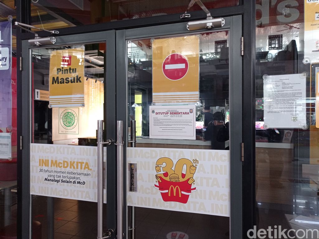 McDonald's Gambir ditutup imbas antrean ojol BTS Meal (detikcom)