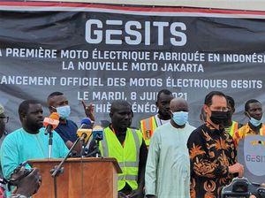 Top! 200 Motor Listrik Gesits Bikinan Indonesia Mengaspal di Senegal