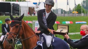 Nayel Nassar baru saja menjuarai kompetisi berkuda bergengsi yang berlangsung di Swiss, CSIO 5* Grand Prix of St Gallen. Foto: Instagram