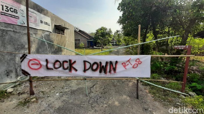 Padukuhan Dengok II, Kalurahan Dengok, Kapanewon Playen, Gunungkidul lockdown usai puluhan warga positif COVID-19