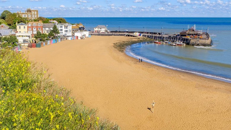 Pantai Kent, Inggris Viking Bay Broadstairs, Thanet, Kent, Inggris