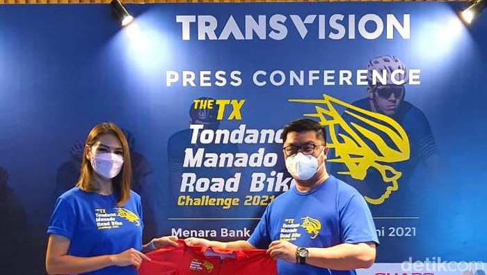 Jumpa pers ajang balap sepeda The TX Tondano Manado Road Bike Challenge 2021 akan dihelat 3-4 Juli.