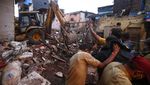 Banjir Hingga Bangunan Runtuh Gegara Hujan Lebat di India