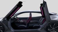 Tak hanya bagian depan, bagian samping desain Geely Vision Starbust juga dibuat lebih berani dengan desain pintu model gunting seperti mobil-mobil keluaran Lamborghini. Bedanya, pintu gunting mobil konsep Geely ini diaplikasi di pintu depan dan pintu belakang. Foto: Dok. Geely