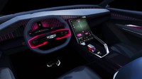 Geser ke bagian interior, bahasa desainnya tak kalah sangar dengan bentuk kemudi yang sporty. Selain itu, di konsol tengah terdapat panel layar super besar untuk mengoperasikan berbagai fitur. Foto: Dok. Geely