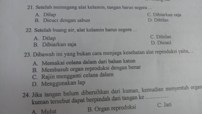 Heboh soal ujian siswi SD di Sukabumi bahas ganja hingga alat kelamin