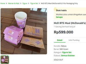 Wow! Kemasan BTS Meal Dijual Online Seharga Rp 600 ribu