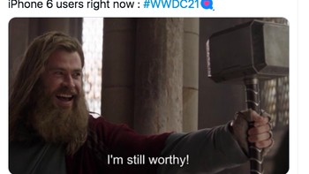 iPhone 6S pun digambarkan senang karena dianggap masih berharga. Foto: Twitter