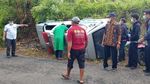 Mobil Pusling Angkut Vaksin Terguling di Blitar