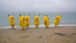 Aksi Demo Pikachu Menentang Pembakaran Batu Bara