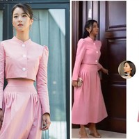 Glenca Chysara sempat bikin heboh karena kembaran dengan bintang drama Korea It’s Okay Not to Be Okay, Seo Ye Ji. Pemeran Elsa di sinetron Ikatan Cinta itu mengenakan atasan ‘Pink Puffed Sleeve’ koleksi Minju Kim, lengkap dengan roknya. Foto: dok tvN, dok Instagram fashion_glencachysara