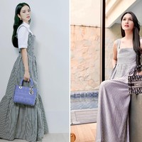 Sandra Dewi tertangkap mengenakan dress yang sama seperti Jisoo BLACKPINK. Dalam postingan Instagram, ia berpose cantik di kediamannya mengenakan dress koleksi Cruise 2021 keluaran Dior, lengkap dengan tas ‘Dior Book Tote’ yang hits. Foto: dok Dior, dok Instagram sandradewi88