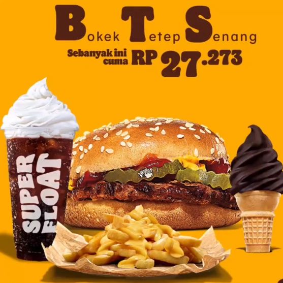 Burger King Keluarkan Paket Menu 'BTS' seharga Rp 27 Ribuan